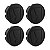 Jogo de Calotas 58mm Centro de Roda Honda FIT Civic City WRV Preta Fosca - Imagem 1