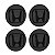 Jogo de Calotinha 69mm Honda New Civic Grafite com emblema Preto - Imagem 1
