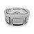 Calotinha 58mm Centro de Roda Honda FIT Civic City WRV Prata com Cromado - Imagem 3