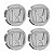 Jogo de Calotas 58mm Centro de Roda Honda FIT Civic City WRV Prata com Cromado - Imagem 1