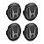 Jogo de Calotinha 69mm Centro de Roda Honda HRV CRV Accord Grafite com Cromado - Imagem 1