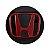 Calotinha 58mm Centro de Roda Honda FIT Civic City WRV Preta com Vermelho - Imagem 2