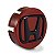 Jogo de Calota 58mm Centro de Roda Honda FIT Civic City WRV Vermelho com Preto - Imagem 4
