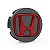 Calotinha 58mm Centro de Roda Honda FIT Civic City WRV Grafite e Vermelho - Imagem 1