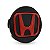 Calotinha 69mm Centro de Roda Honda CRV HRV Accord Preta com Vermelho - Imagem 1