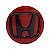 Jogo de Calotinha 69mm Centro de Roda Honda New Civic Vermelho com Preto - Imagem 2