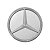 Jogo Calotinha Mercedes 75mm Prata com Emblema Cromado - Imagem 3