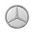 Calotinha Mercedes 75mm Prata com Emblema Cromado - Imagem 2