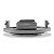 Calotinha 60mm Centro Roda Mitsubishi Lancer Asx Outlander Preta com Prata - Imagem 5