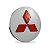 Calotinha 60mm Centro Roda Mitsubishi Lancer Asx Outlander Prata com Vermelho - Imagem 1