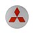 Calotinha 60mm Centro Roda Mitsubishi Lancer Asx Outlander Prata com Vermelho - Imagem 2