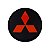 Calotinha 55mm Centro de Roda Mitsubishi Triton L200 Tr4 Preta Vermelho Lisa - Imagem 2
