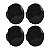 Jogo Calotinha 63mm Centro de Roda Jeep Renegade Compass Preta Brilhante - Imagem 1