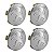 Jogo Calotinha 60mm KRMAI Peugeot 206 207 307 208 308 408 Hoggar Prata com Cromado - Imagem 1