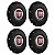 Jogo Calota Central Roda de Ferro Fiat Modelo Amarok Aro 13 14 15 Emblema Vermelho - Imagem 1