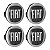 Jogo Calotinha 60mm Centro de Roda Fiat Toro Freemont Preta com Cromado - Imagem 1