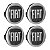 Jogo Calotinha 60mm Centro de Roda Fiat Toro Freemont Preta com Cromado - Imagem 1