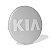 Jogo Calotinha 60mm Centro de Roda Kia Sportage Cerato Soul Picanto Prata - Imagem 1