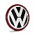 Calotinha 65mm Centro de Roda Vw Jetta Passat Vermelha - Imagem 1