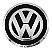 Calota Central Roda Up Emblema Vw Preto - Imagem 1