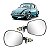 Par Retrovisor VW Fusca Brasília Raquete Cromado - Imagem 1