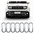 Aplique Moldura Friso Cromado Jeep Renegade 2019 2020 Pcd 7pçs - Imagem 1