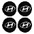 Jogo Calotinha 56mm Centro de Roda Hyundai HB20 HB20s 2012 a 2022 Preta - Imagem 1