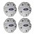 Jogo Calota Central 149mm Centro Roda Liga Leve Ford Focus 2005 a 2009 - Imagem 1