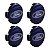 Jogo de Calotinha 55mm Ford New Focus Fiesta Ecosport Ka Fusion Azul - Imagem 1
