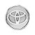 Calotinha 55mm Centro de Roda Toyota Corolla Etios Prata com Cromada - Imagem 2