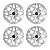 Jogo Calota Aro 14 Ford Ka+ Ka Sedan 2015/2018 prata - Imagem 6