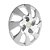 Calota aro 13 Chevrolet modelo Onix Prisma Prata emblema resinado - Imagem 3