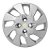 Calota aro 15 Chevrolet modelo Onix Prisma Prata emblema resinado - Imagem 1
