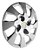 Calota aro 15 Chevrolet modelo Onix Prisma Prata emblema resinado - Imagem 2