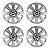 Jogo Calota aro 14 Chevrolet Agile 2010/2013 Prata - Imagem 1