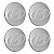 4 Calotinhas 59mm Prata + 20 Apliques de Roda Cromados Hyundai i30 - Imagem 2