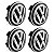 Jogo Calotinha 56mm Centro de Roda KRMAI Volkswagen Gol G6 - Imagem 1