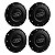 Jogo Calota Central Roda de Ferro Ford Emblema Preto Modelo Amarok aros 13 14 15 - Imagem 1