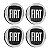 Jogo Calotinha 49,6mm Centro de Roda Fiat Preta Black Motion - Imagem 1