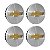Jogo Calotinha 58mm Centro de Roda GM Onix Cruze Agile Cobalt Prisma 20 garras Prata - Imagem 1