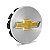 Jogo Calotinha 52mm Centro de Roda GM Cruze Sonic Tracker Escovada - Imagem 2