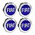 Jogo Calotinha 56mm Centro de Roda Scorro Emblema Fiat Azul - Imagem 1