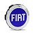Jogo Calotinha 56mm Centro de Roda Scorro Emblema Fiat Azul - Imagem 2