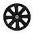 Jogo Calota Esportiva aro 14 Prime Preta Brilhante emblema Ford Prata - Imagem 2