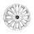 Calota Esportiva aro 13 Passat CC Prata emblema Fiat Vermelho - Imagem 1
