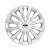 Jogo Calota Esportiva aro 13 Passat CC Prata emblema Ford Prata - Imagem 3