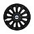 Jogo Calota Esportiva aro 13 Passat CC Preta Fosca emblema Ford Prata - Imagem 2