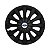 Jogo Calota Esportiva aro 13 Passat CC Preta Fosca emblema Ford Prata - Imagem 2
