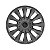 Jogo Calota Esportiva aro 13 Passat CC Preta Fosca emblema Ford Preto - Imagem 3