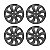 Jogo Calota aro 14 Fiat Palio Attractive 2012/2013 grafite brilhante - Imagem 1